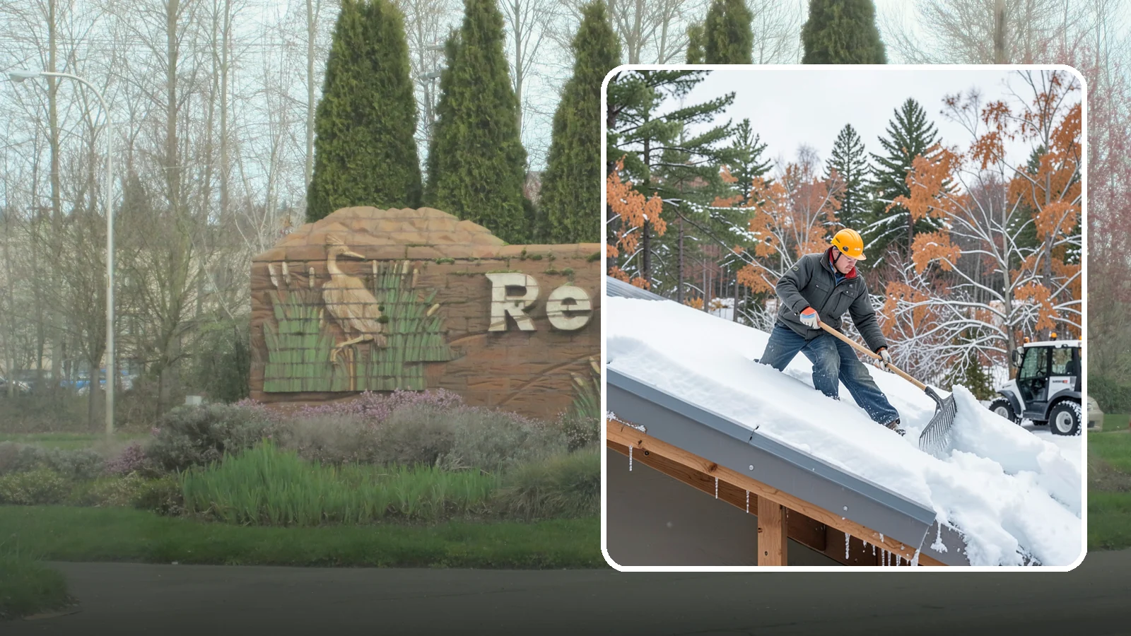 Metal Roof Snow Removal in Renton, King County, WA - We clear snow from metal roofs safely, managing the sudden slides these slick surfaces are known for.