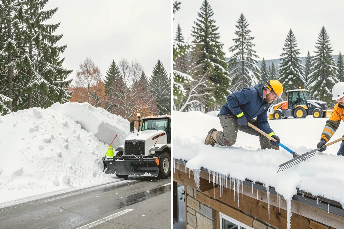 Metal Roof Snow Removal in Sammamish, King County, WA - Identify slide paths and clear the zones beneath the roof