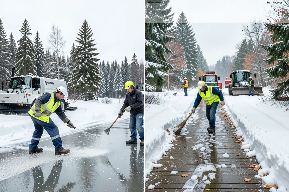 Metal Roof Snow Removal in Shoreline, King County, WA - Identify slide paths and clear the zones beneath the roof