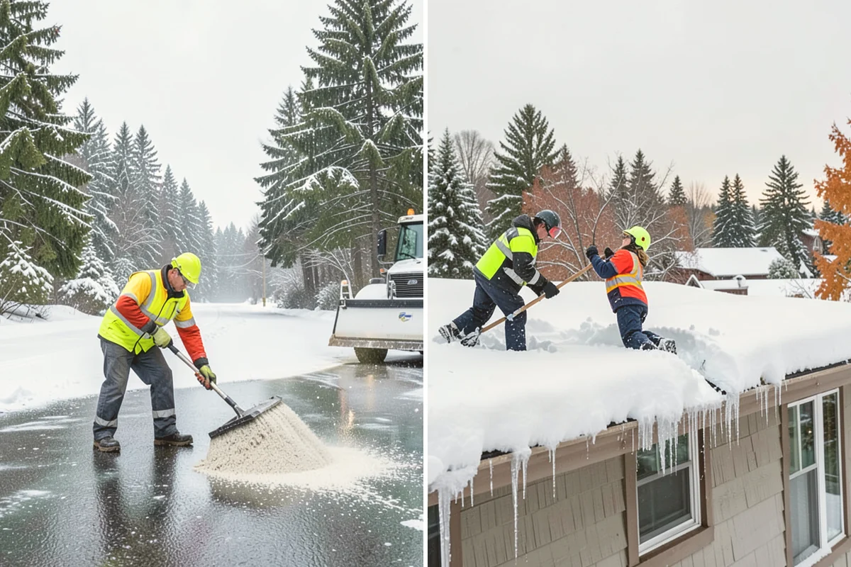 Metal Roof Snow Removal in Snohomish, Snohomish County, WA - Identify slide paths and clear the zones beneath the roof