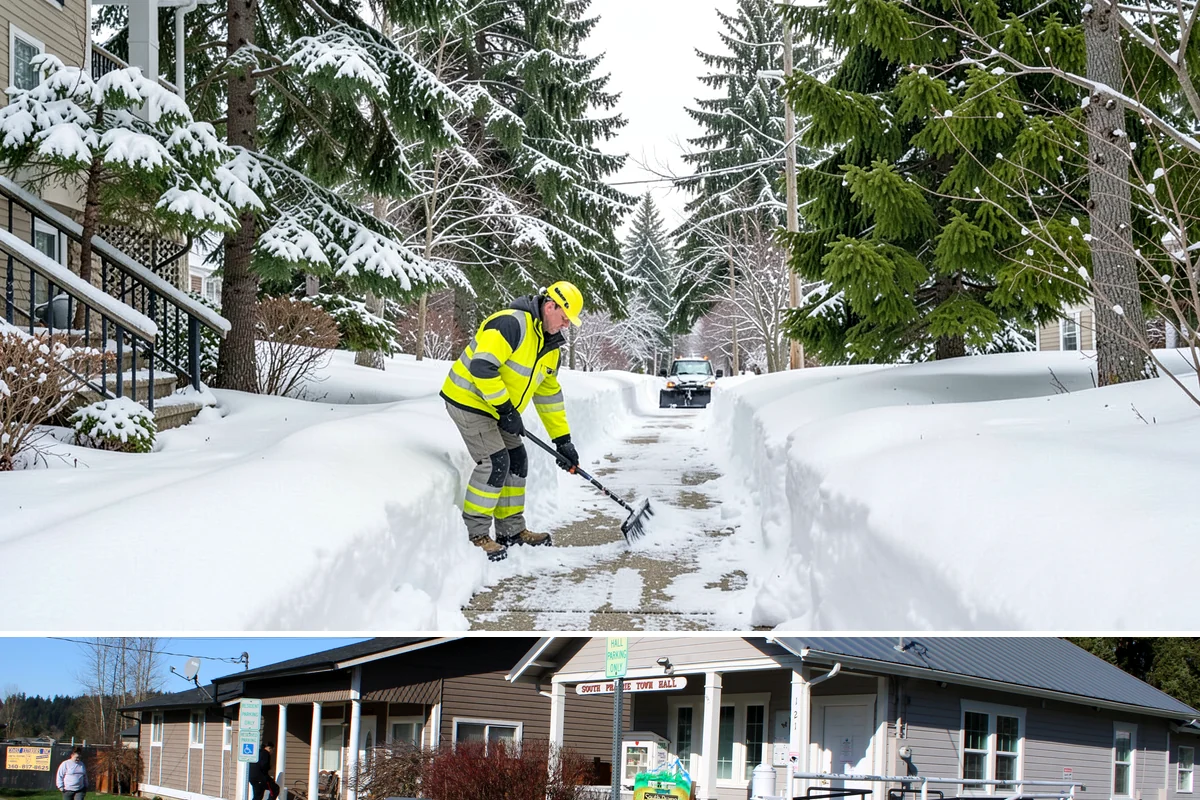 Metal Roof Snow Removal in South Prairie, Pierce County, WA - Metal roof snow removal is most needed during heavy wet-snow events from December through February before rain adds load.
