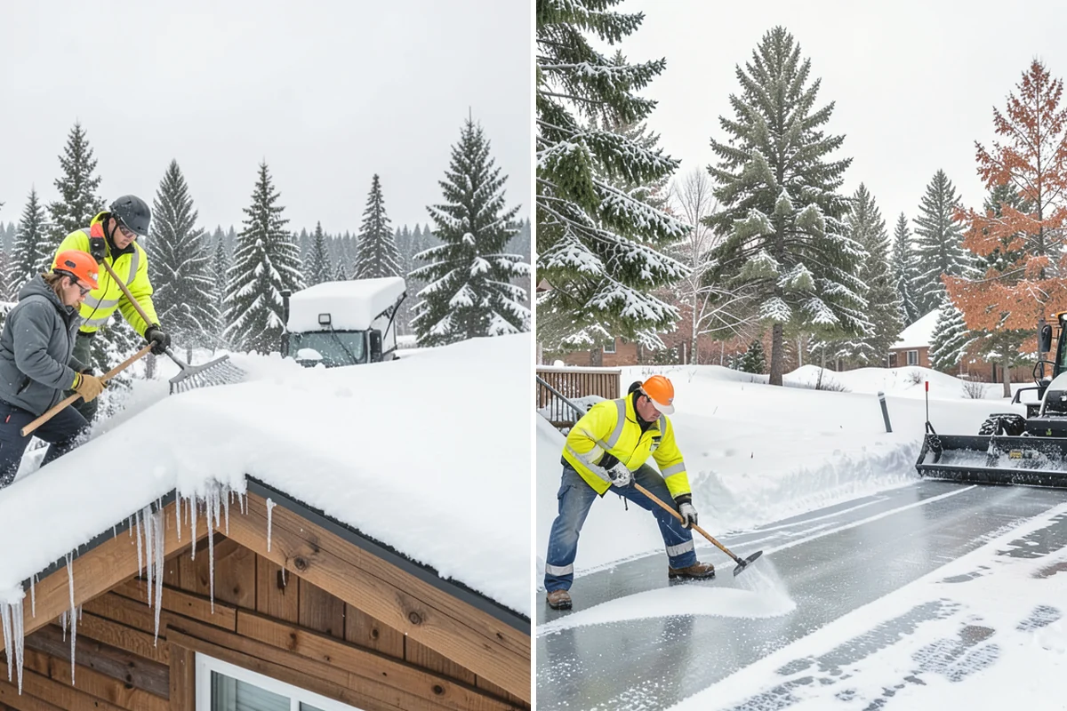 Metal Roof Snow Removal in Tukwila, King County, WA - Identify slide paths and clear the zones beneath the roof