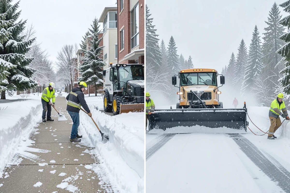 Mobile Home Snow Removal in Beaux Arts Village, King County, WA - We assess lane width, unit spacing, and utility locations