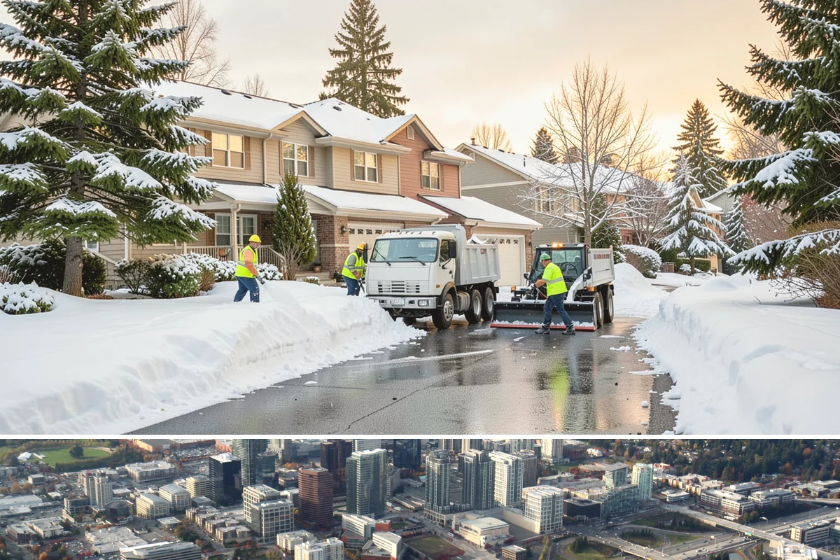 Mobile Home Snow Removal in Bellevue, King County, WA - Service is most needed the moment snow accumulates and during the icy overnight refreezes common in low valley communities.