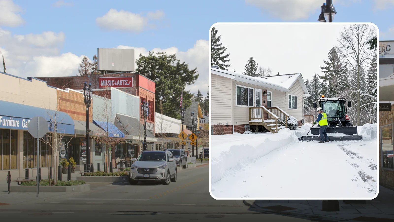 Mobile Home Snow Removal in Bothell, King County, WA - We clear driveways, steps, and skirted access for mobile and manufactured homes across Western Washington communities.