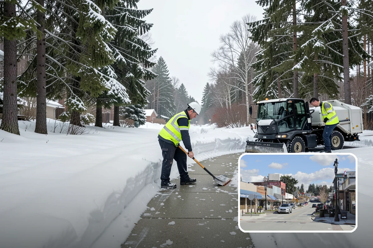 Mobile Home Snow Removal in Bothell, King County, WA - Sizes equipment to tight community lanes and lots