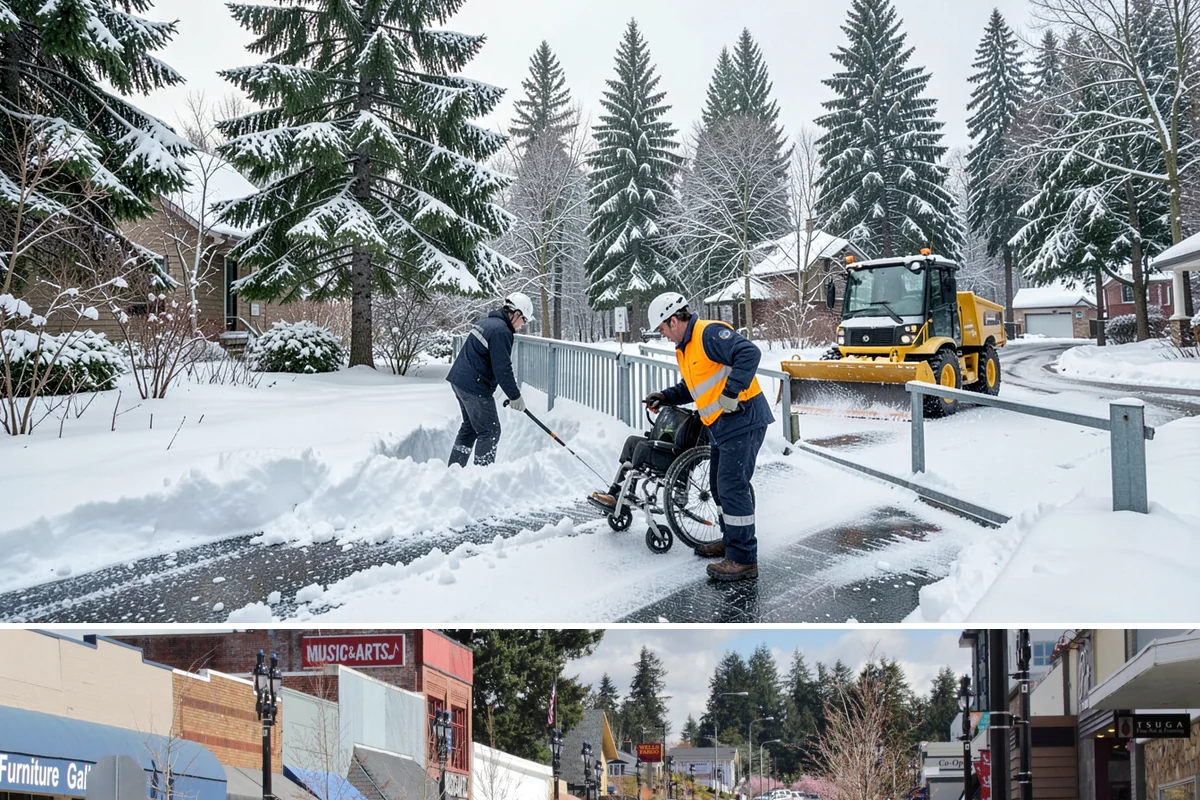Mobile Home Snow Removal in Bothell, King County, WA - Service is most needed the moment snow accumulates and during the icy overnight refreezes common in low valley communities.