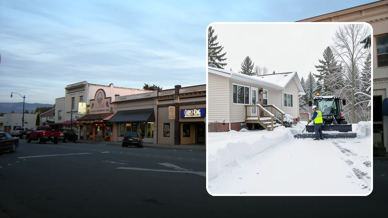 Mobile Home Snow Removal in Burlington, Skagit County, WA - We clear driveways, steps, and skirted access for mobile and manufactured homes across Western Washington communities.