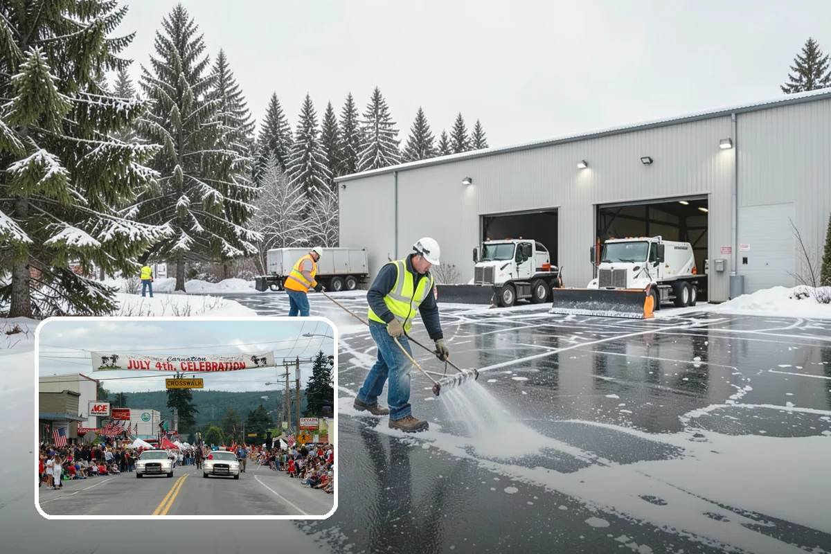 Mobile Home Snow Removal in Carnation, King County, WA - Sizes equipment to tight community lanes and lots