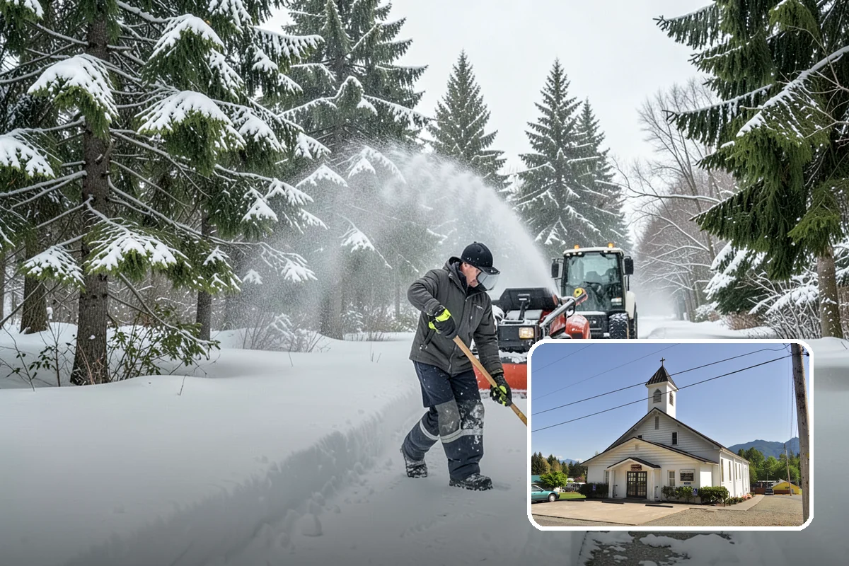 Mobile Home Snow Removal in Concrete, Skagit County, WA - Sizes equipment to tight community lanes and lots