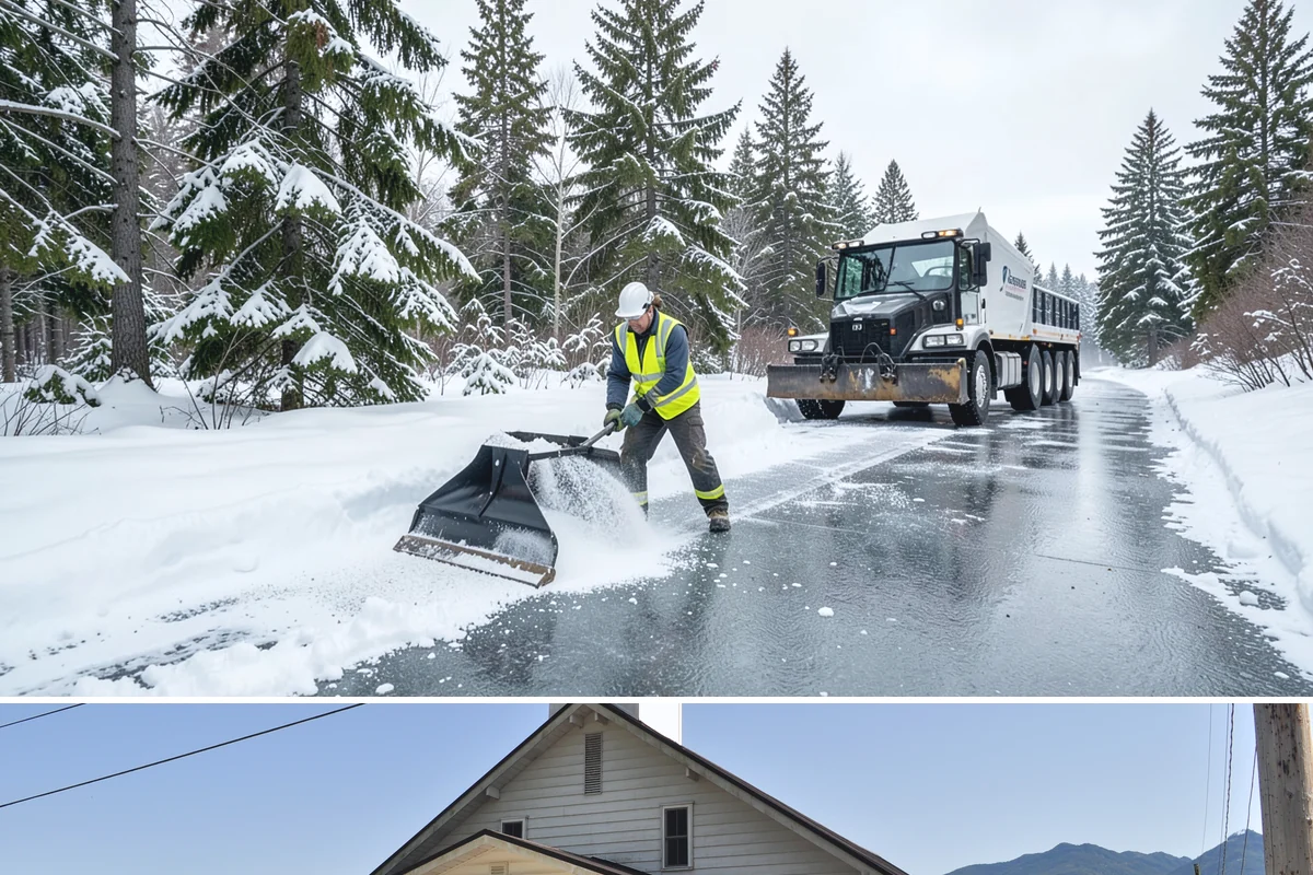 Mobile Home Snow Removal in Concrete, Skagit County, WA - Service is most needed the moment snow accumulates and during the icy overnight refreezes common in low valley communities.