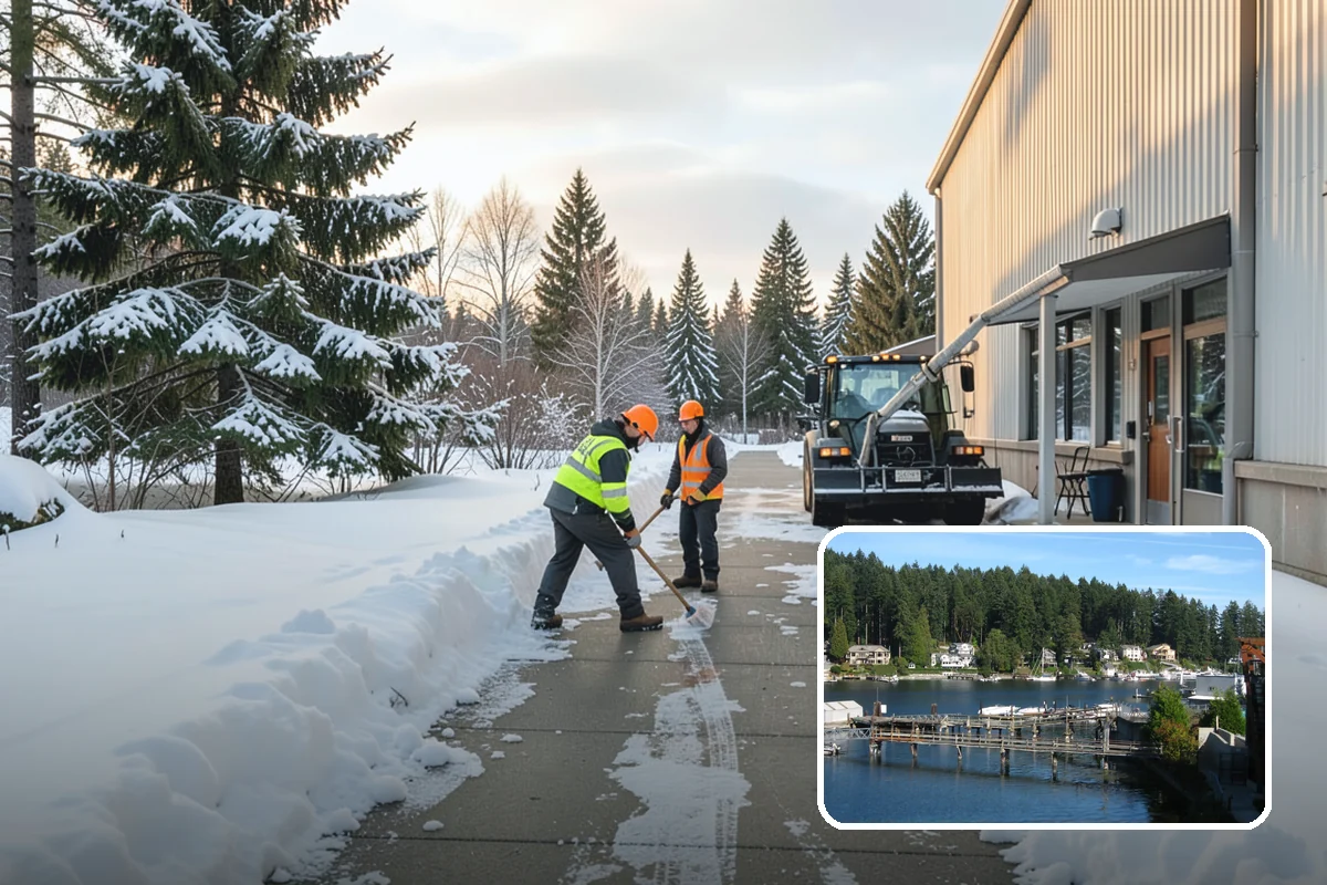 Mobile Home Snow Removal in Gig Harbor, Pierce County, WA - Sizes equipment to tight community lanes and lots