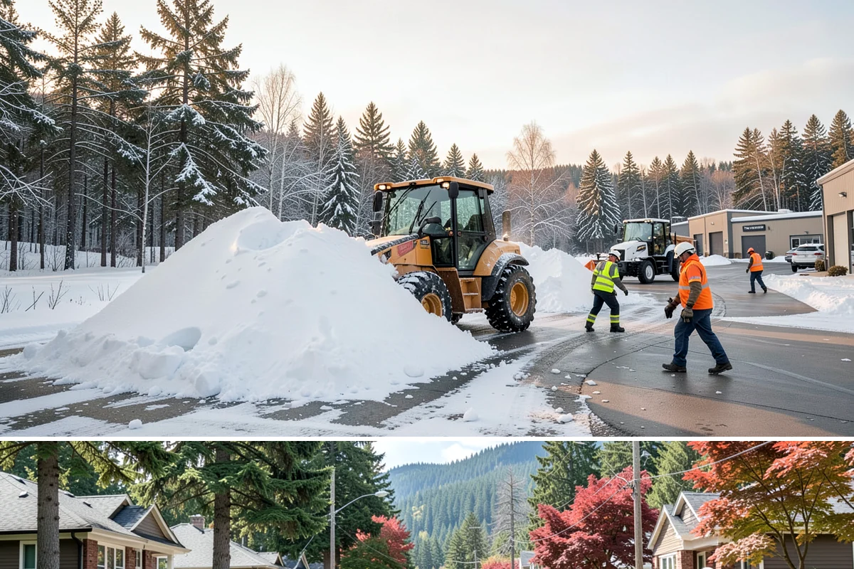Mobile Home Snow Removal in Hunts Point, King County, WA - Service is most needed the moment snow accumulates and during the icy overnight refreezes common in low valley communities.