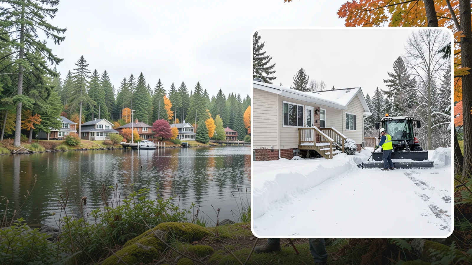 Mobile Home Snow Removal in La Conner, Skagit County, WA - We clear driveways, steps, and skirted access for mobile and manufactured homes across Western Washington communities.