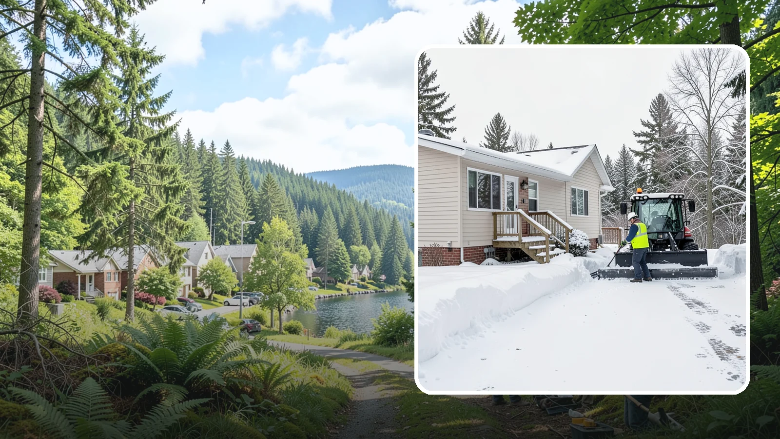 Mobile Home Snow Removal in Lake Forest Park, King County, WA - We clear driveways, steps, and skirted access for mobile and manufactured homes across Western Washington communities.