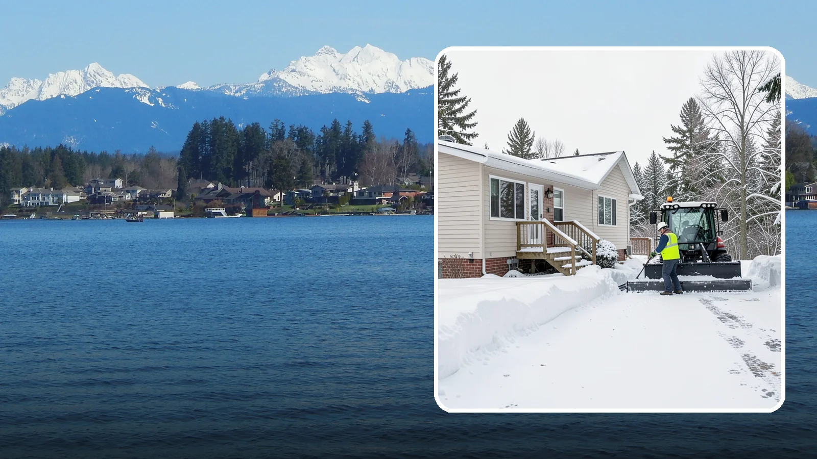 Mobile Home Snow Removal in Lake Stevens, Snohomish County, WA - We clear driveways, steps, and skirted access for mobile and manufactured homes across Western Washington communities.