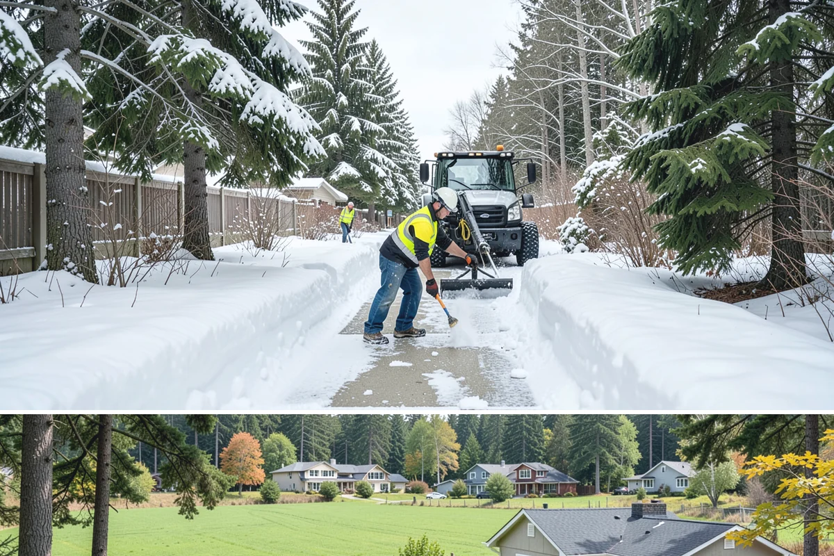 Mobile Home Snow Removal in Lyman, Skagit County, WA - Service is most needed the moment snow accumulates and during the icy overnight refreezes common in low valley communities.