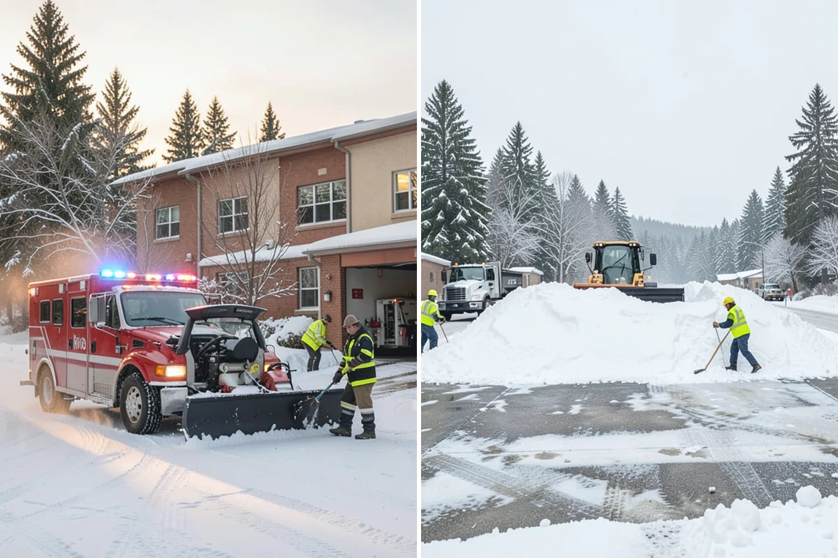 Mobile Home Snow Removal in Marysville, Snohomish County, WA - We assess lane width, unit spacing, and utility locations