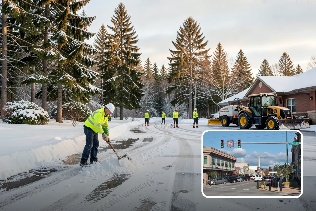 Mobile Home Snow Removal in Monroe, Snohomish County, WA - Sizes equipment to tight community lanes and lots