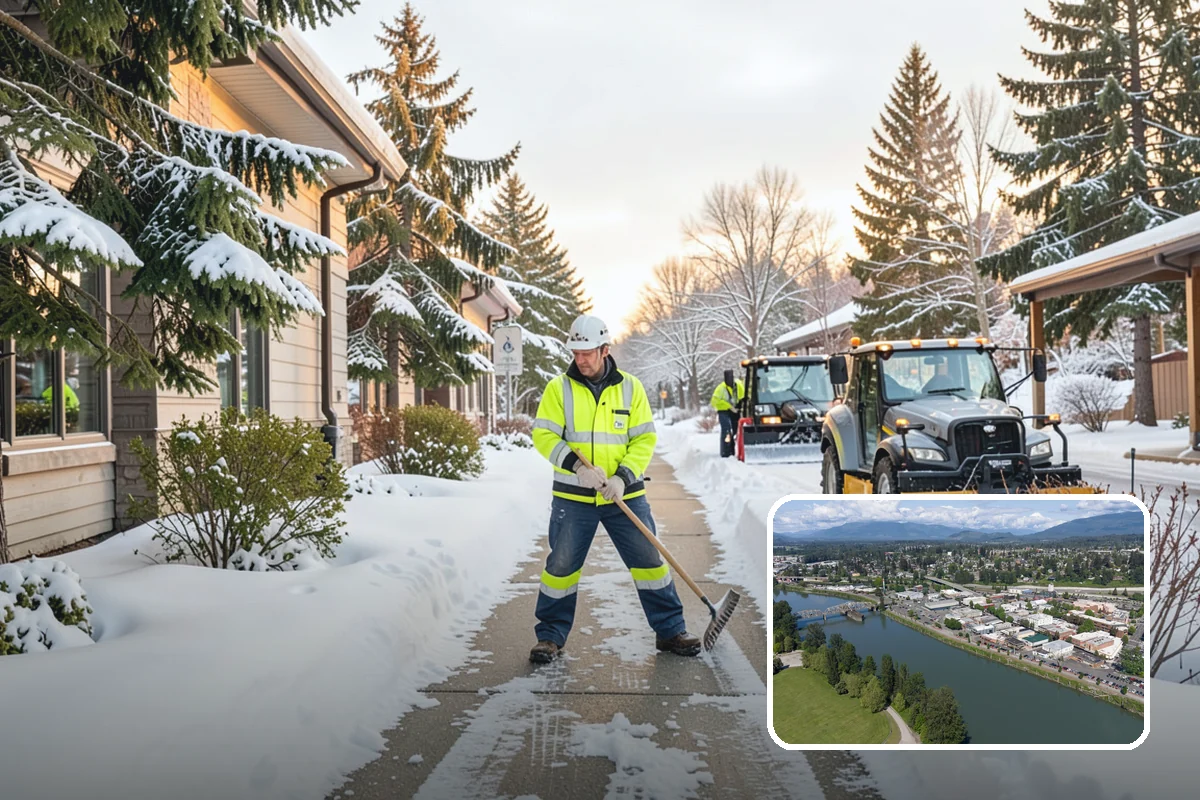 Mobile Home Snow Removal in Mount Vernon, Skagit County, WA - Sizes equipment to tight community lanes and lots