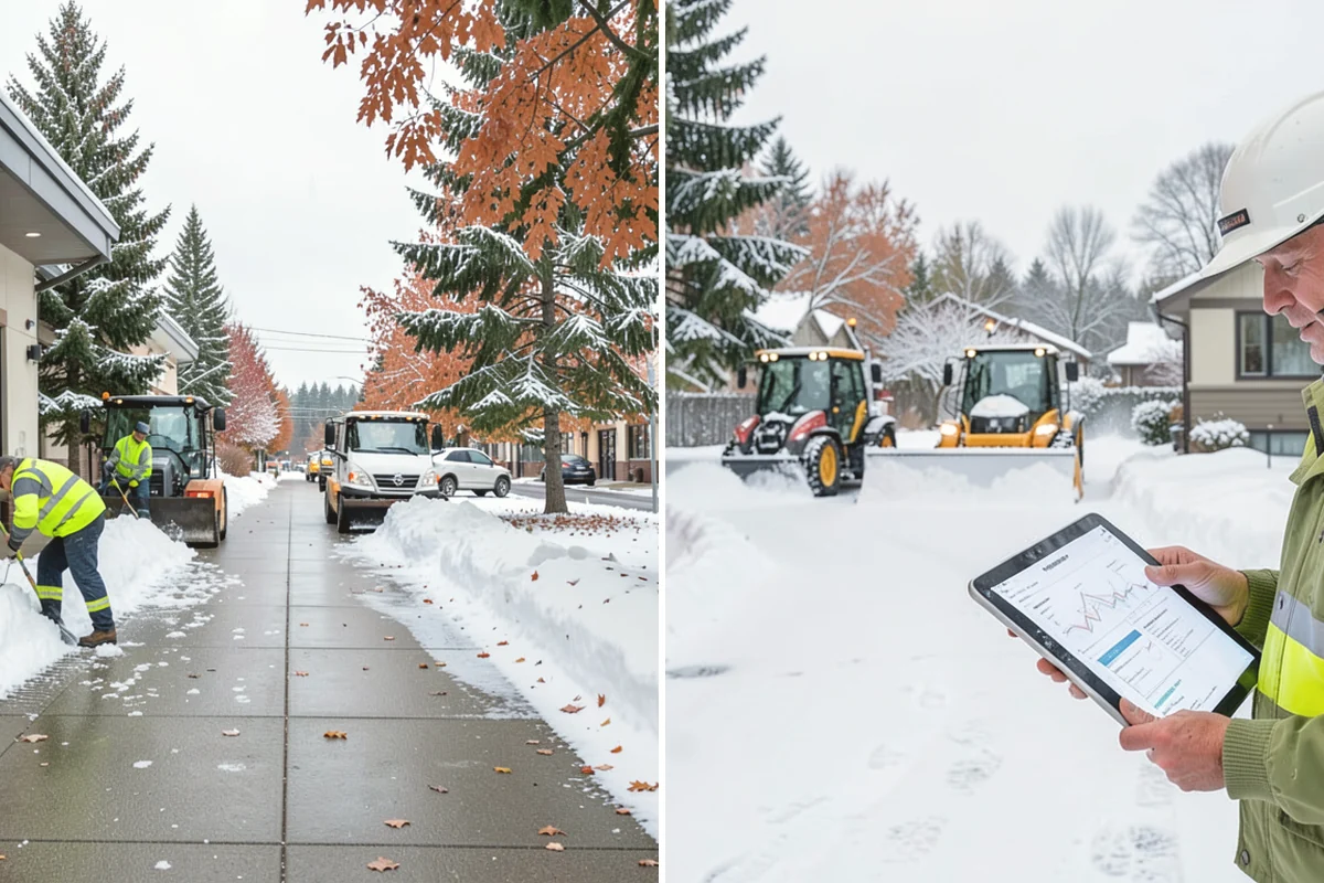 Mobile Home Snow Removal in Mukilteo, Snohomish County, WA - We assess lane width, unit spacing, and utility locations