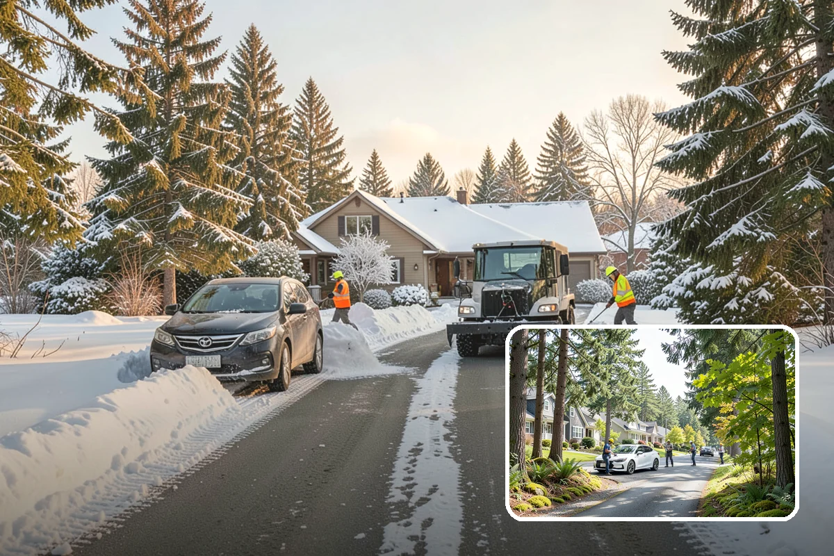Mobile Home Snow Removal in Normandy Park, King County, WA - Sizes equipment to tight community lanes and lots