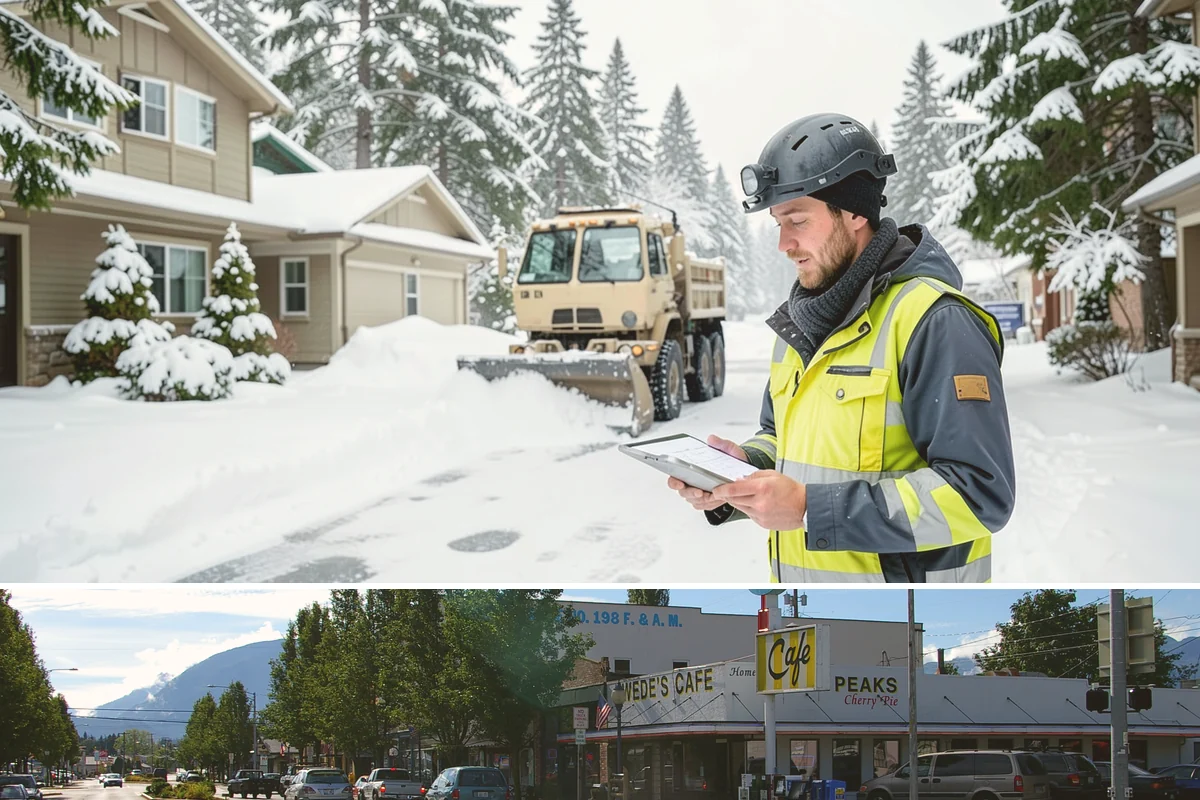Mobile Home Snow Removal in North Bend, King County, WA - Service is most needed the moment snow accumulates and during the icy overnight refreezes common in low valley communities.