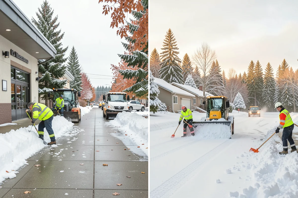 Mobile Home Snow Removal in Oak Harbor, Island County, WA - We assess lane width, unit spacing, and utility locations