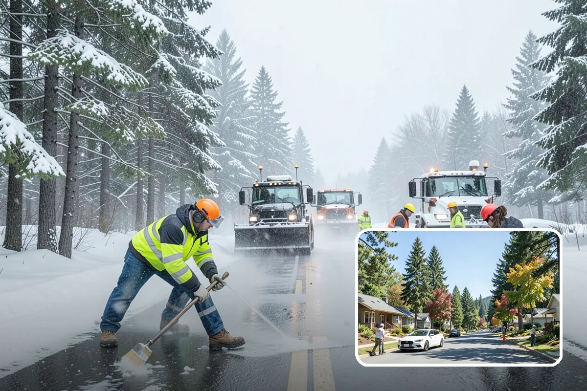Mobile Home Snow Removal in Orting, Pierce County, WA - Sizes equipment to tight community lanes and lots