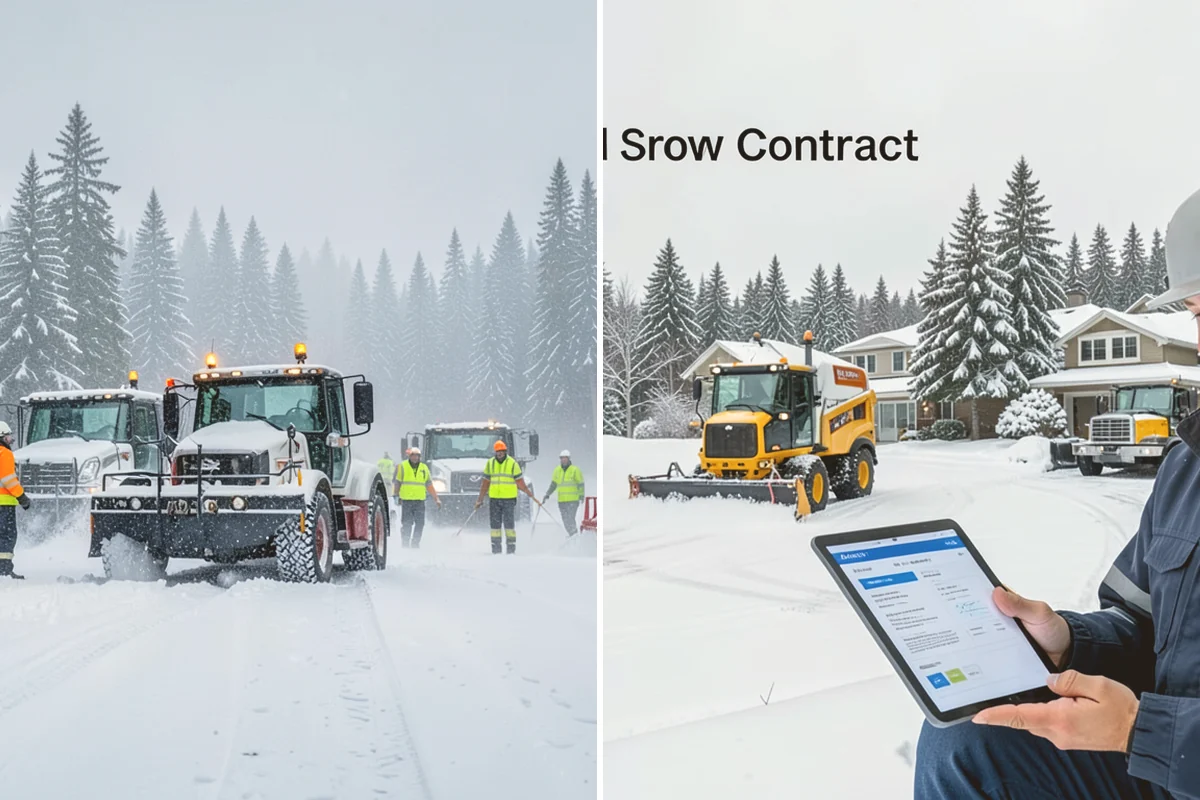 Mobile Home Snow Removal in Orting, Pierce County, WA - We assess lane width, unit spacing, and utility locations