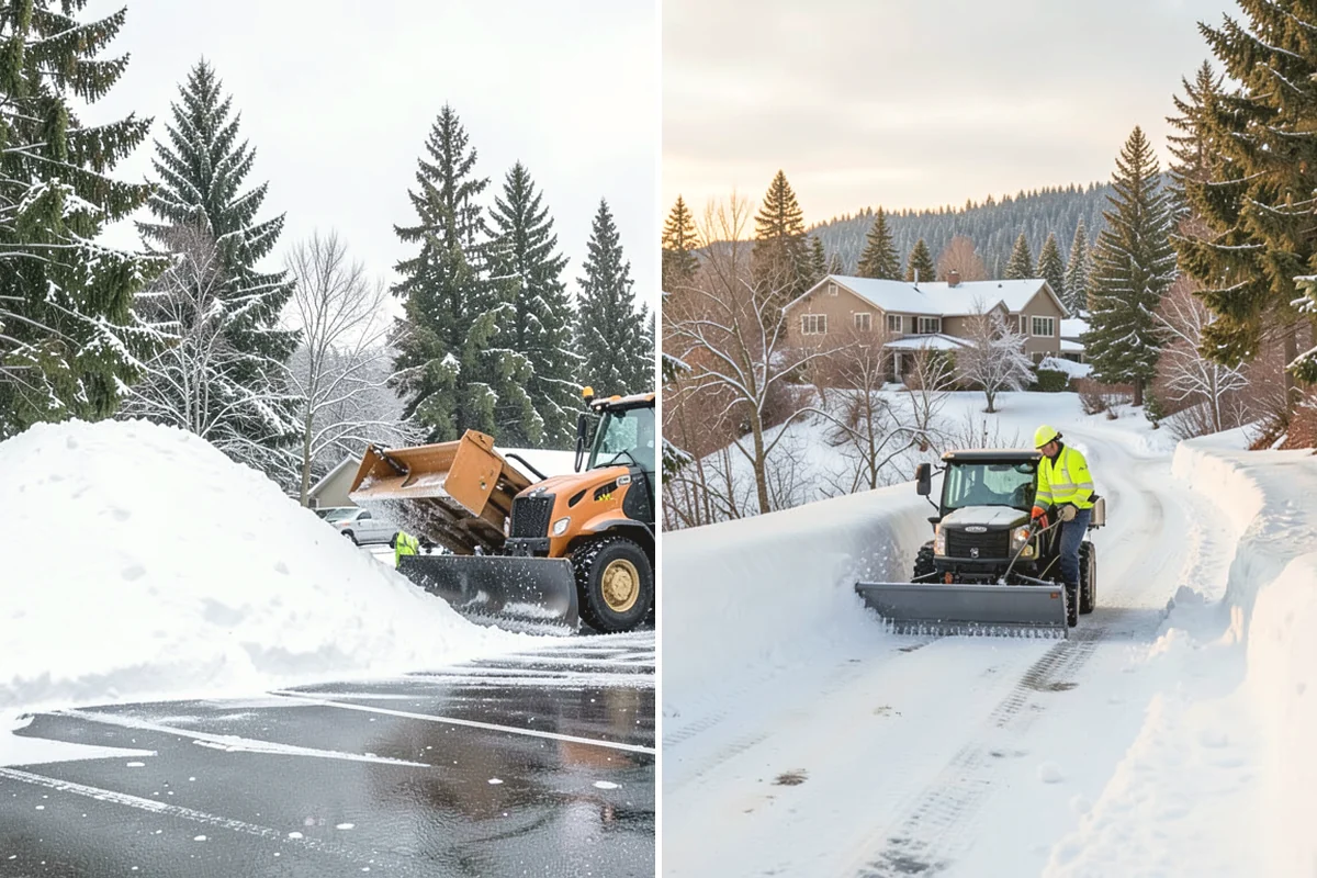 Mobile Home Snow Removal in Ruston, Pierce County, WA - We assess lane width, unit spacing, and utility locations