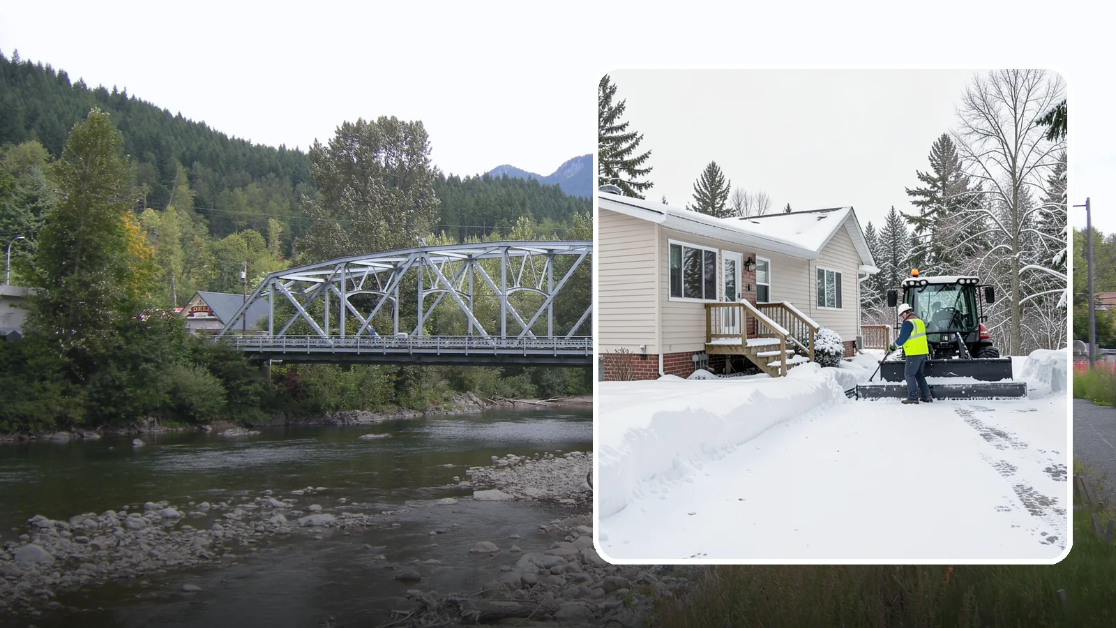 Mobile Home Snow Removal in Skykomish, King County, WA - We clear driveways, steps, and skirted access for mobile and manufactured homes across Western Washington communities.