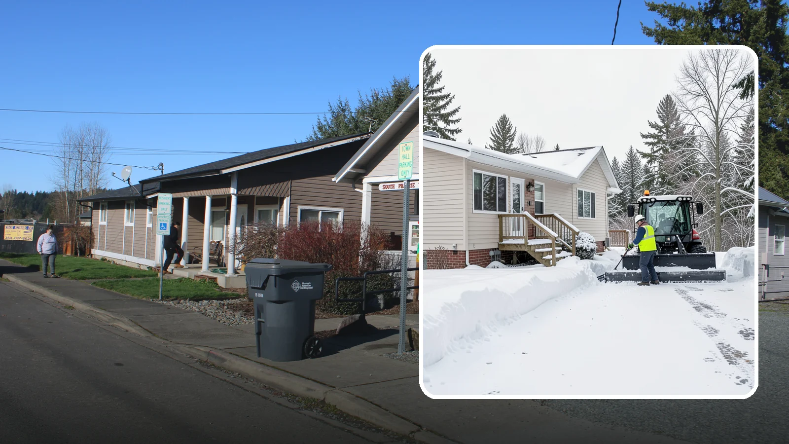Mobile Home Snow Removal in South Prairie, Pierce County, WA - We clear driveways, steps, and skirted access for mobile and manufactured homes across Western Washington communities.