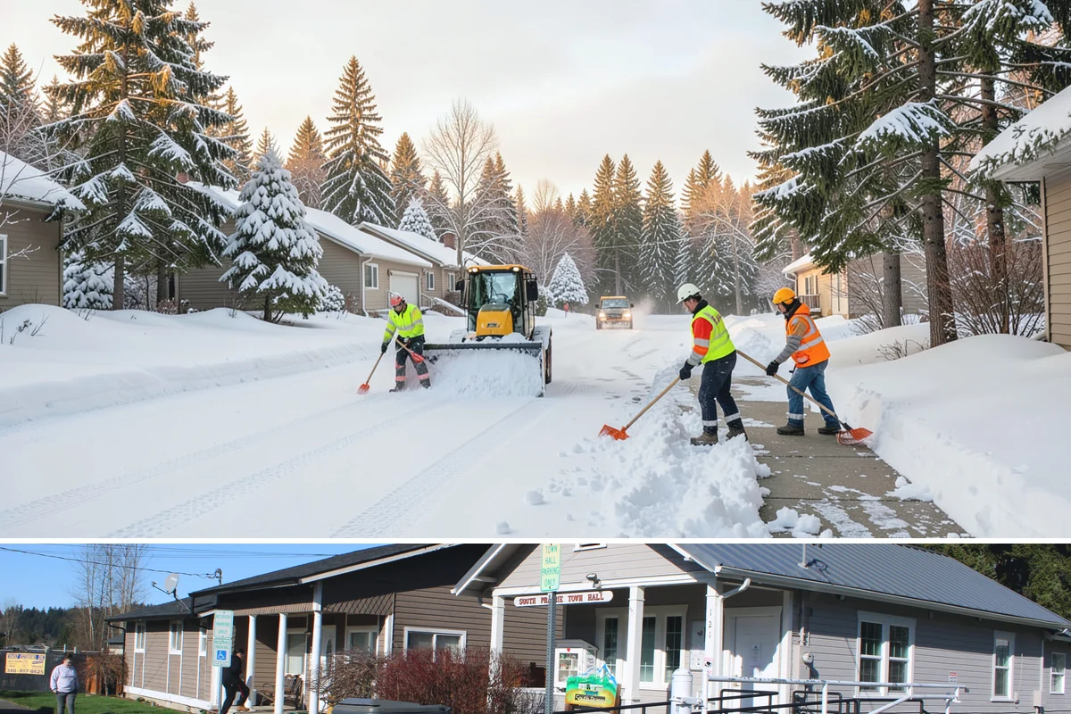 Mobile Home Snow Removal in South Prairie, Pierce County, WA - Service is most needed the moment snow accumulates and during the icy overnight refreezes common in low valley communities.