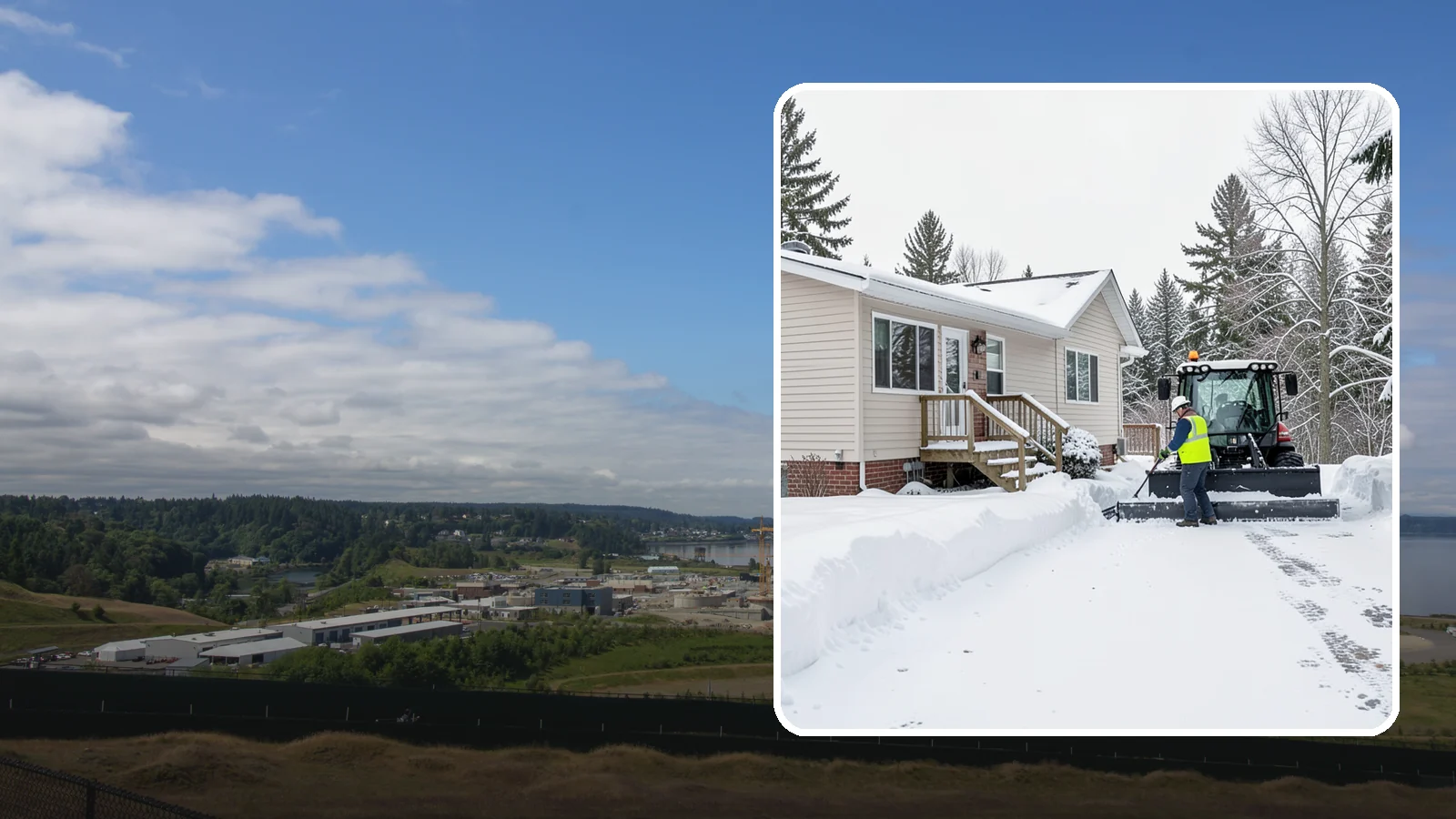 Mobile Home Snow Removal in University Place, Pierce County, WA - We clear driveways, steps, and skirted access for mobile and manufactured homes across Western Washington communities.