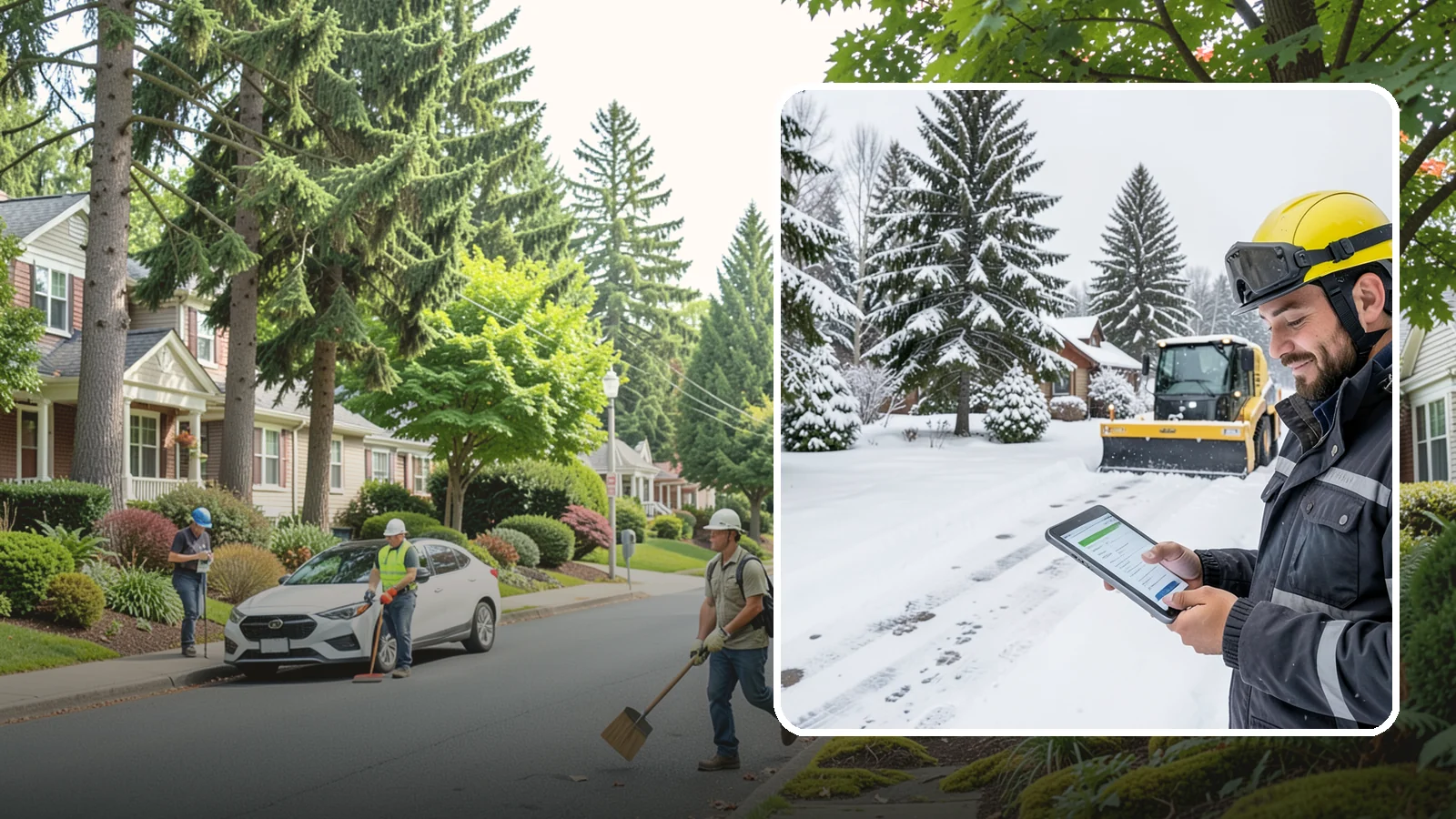 Monthly Snow Contract in Beaux Arts Village, King County, WA - Winter coverage billed in even monthly installments across the snow season rather than a single lump sum.