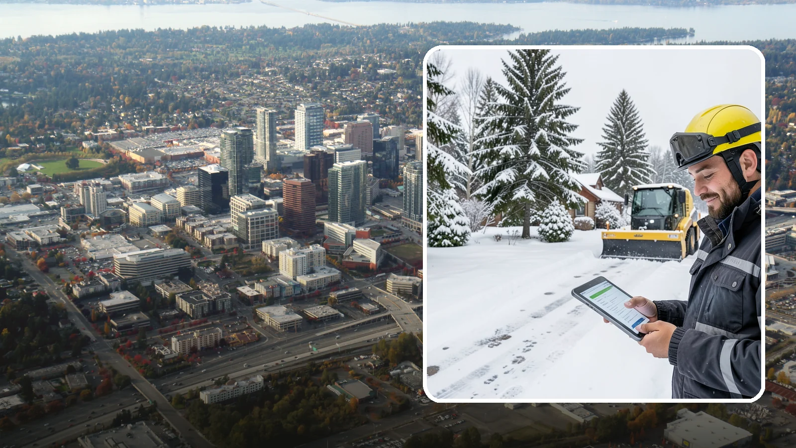 Monthly Snow Contract in Bellevue, King County, WA - Winter coverage billed in even monthly installments across the snow season rather than a single lump sum.