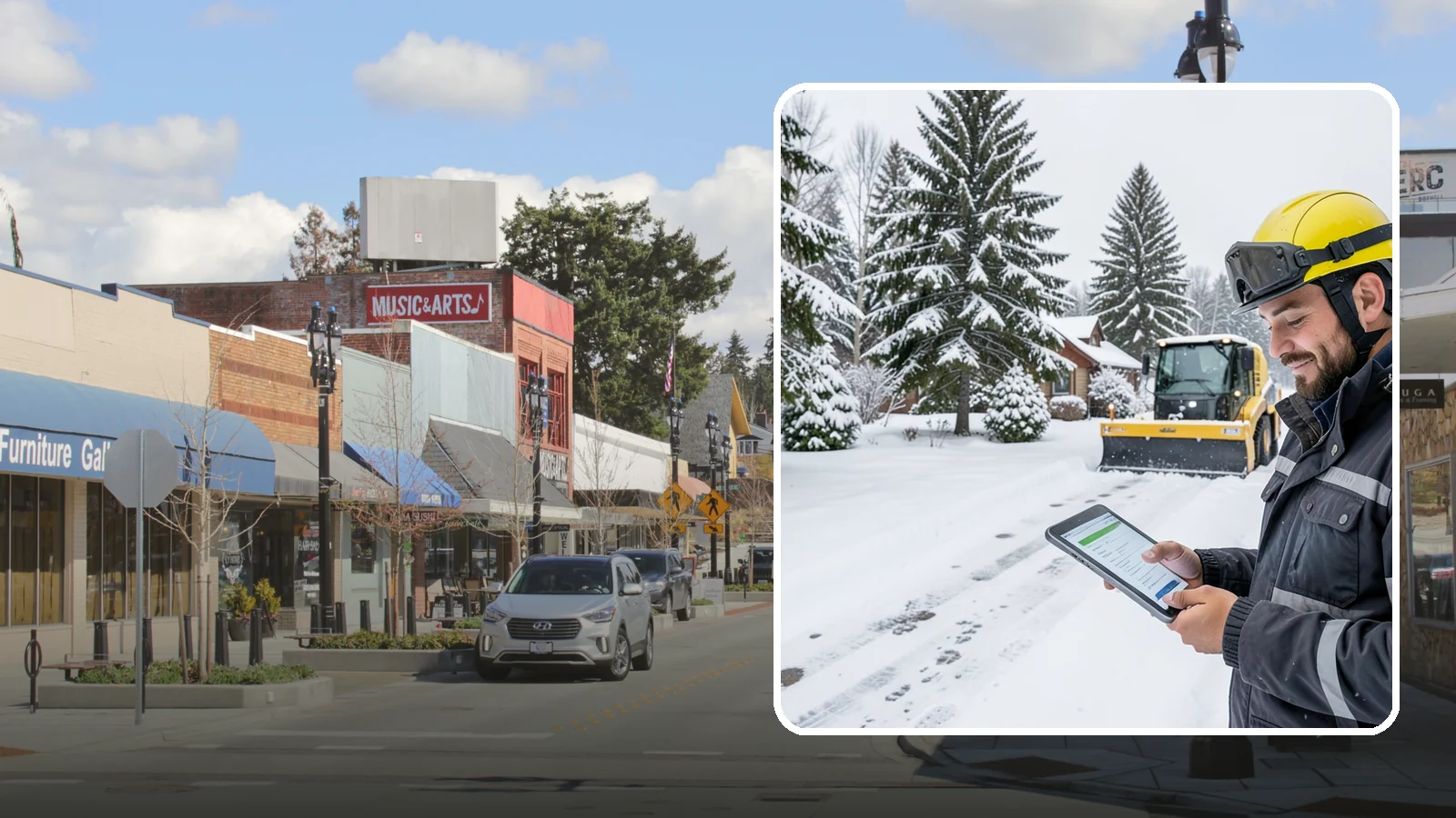 Monthly Snow Contract in Bothell, King County, WA - Winter coverage billed in even monthly installments across the snow season rather than a single lump sum.
