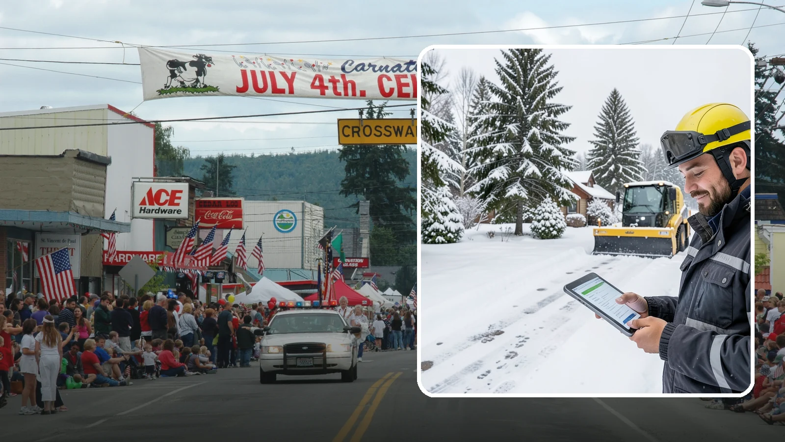 Monthly Snow Contract in Carnation, King County, WA - Winter coverage billed in even monthly installments across the snow season rather than a single lump sum.