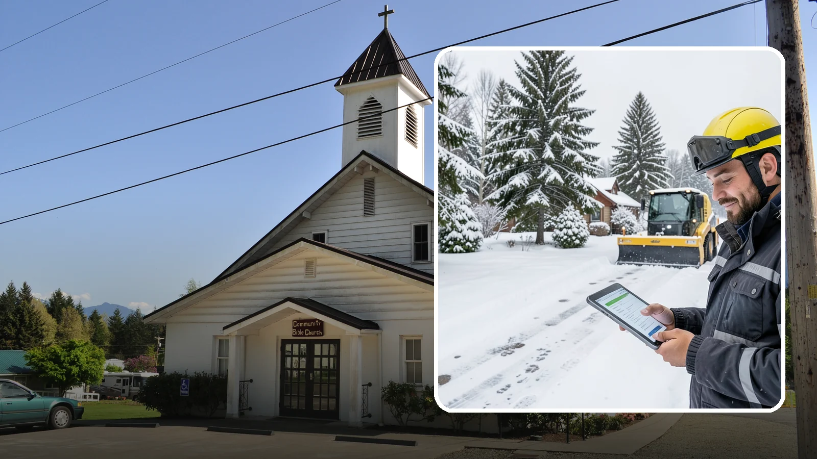 Monthly Snow Contract in Concrete, Skagit County, WA - Winter coverage billed in even monthly installments across the snow season rather than a single lump sum.