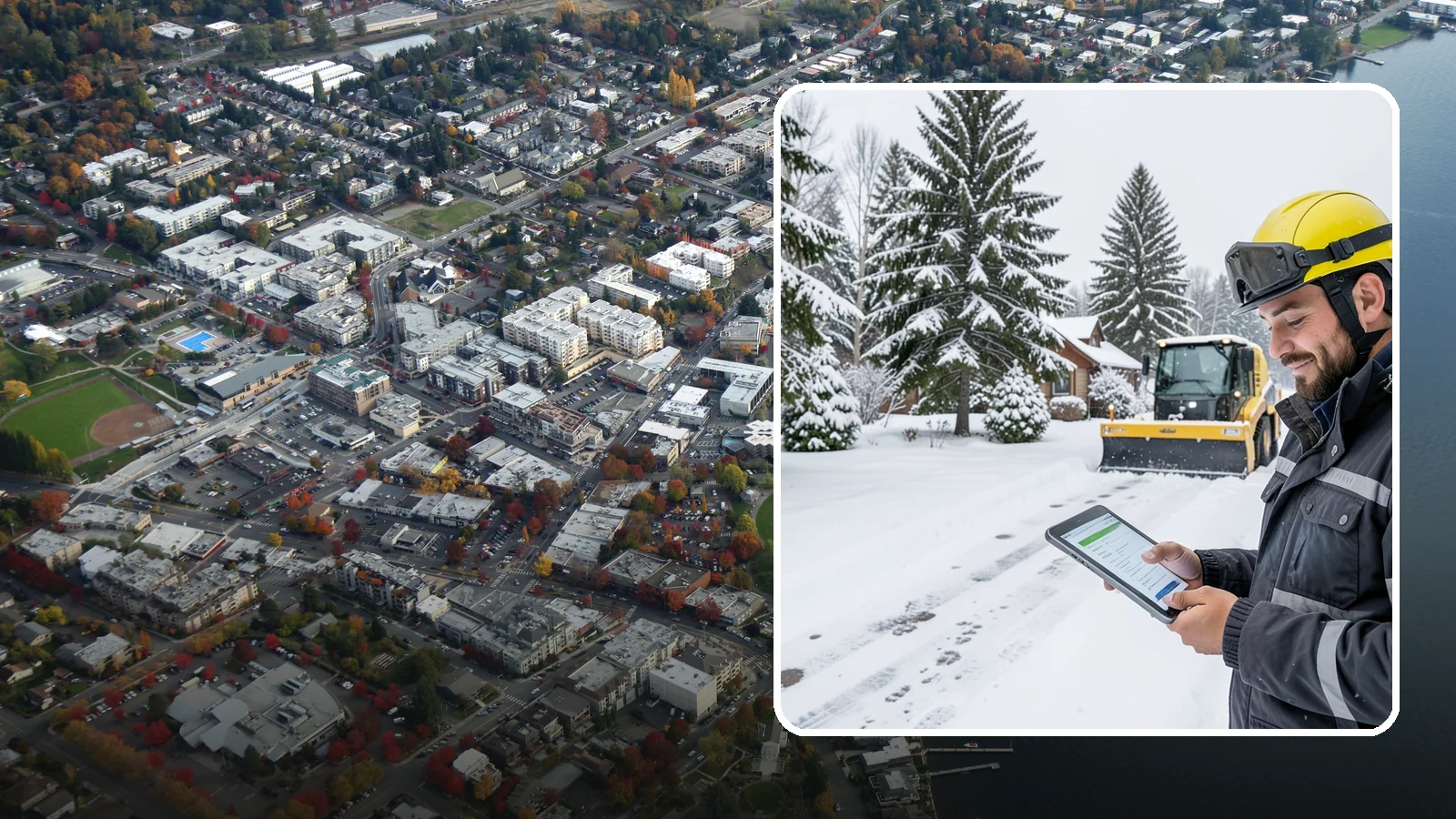 Monthly Snow Contract in Kirkland, King County, WA - Winter coverage billed in even monthly installments across the snow season rather than a single lump sum.