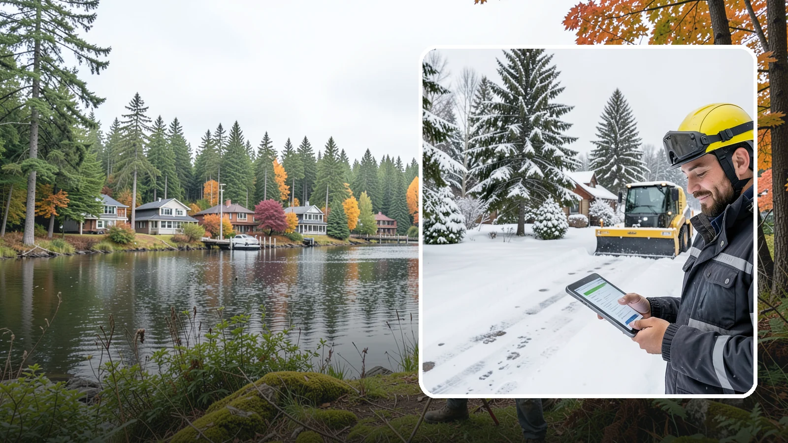 Monthly Snow Contract in La Conner, Skagit County, WA - Winter coverage billed in even monthly installments across the snow season rather than a single lump sum.