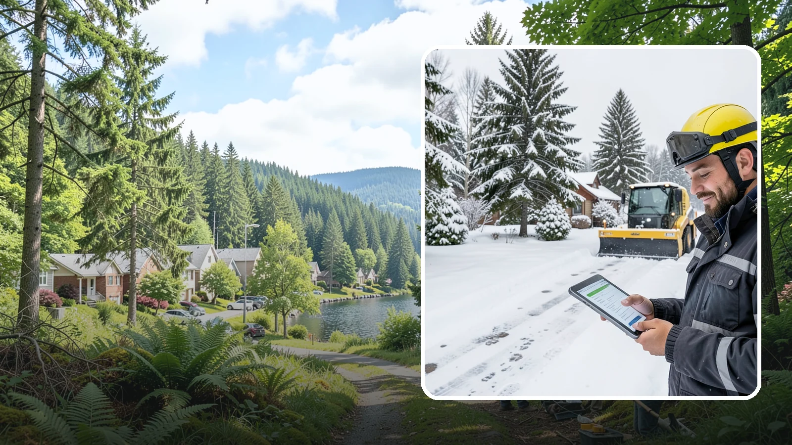 Monthly Snow Contract in Lake Forest Park, King County, WA - Winter coverage billed in even monthly installments across the snow season rather than a single lump sum.