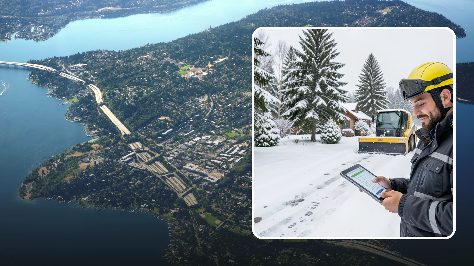 Monthly Snow Contract in Mercer Island, King County, WA - Winter coverage billed in even monthly installments across the snow season rather than a single lump sum.