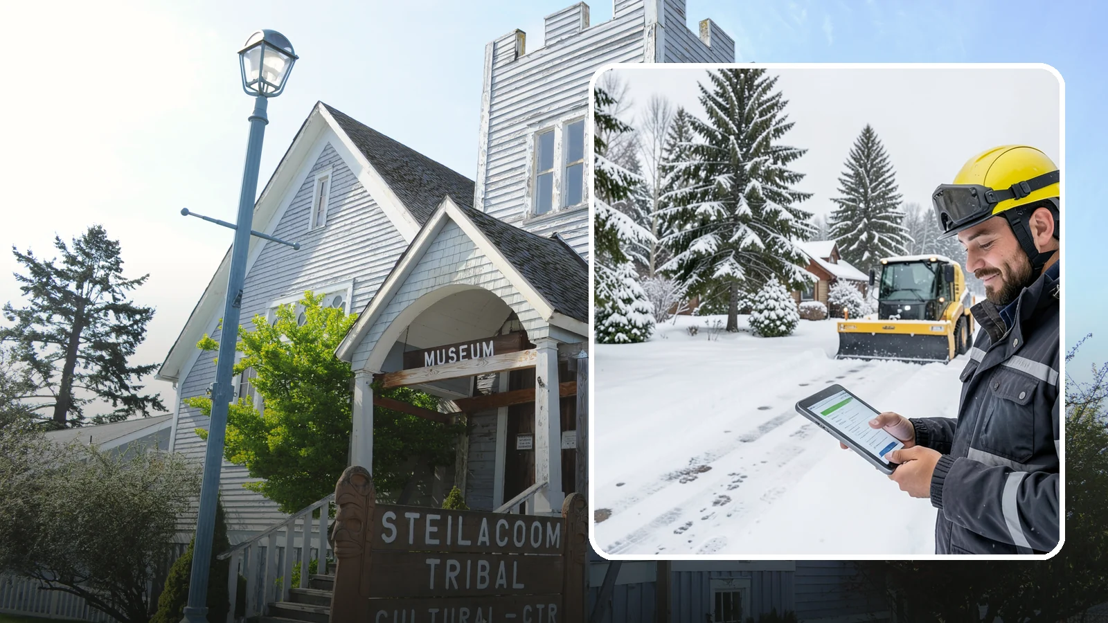 Monthly Snow Contract in Steilacoom, Pierce County, WA - Winter coverage billed in even monthly installments across the snow season rather than a single lump sum.