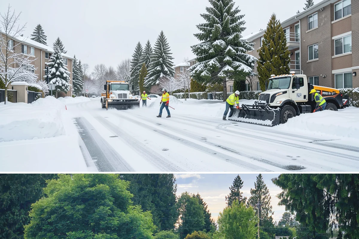 Movie Theater Snow Removal in Bonney Lake, Pierce County, WA - Expect the heaviest need on December through February weekends, when cold evenings follow damp Puget Sound days.