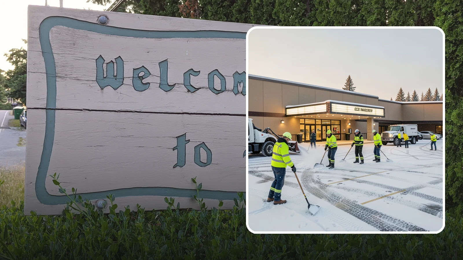 Movie Theater Snow Removal in Brier, Snohomish County, WA - A snowy Friday night should not empty your auditoriums, so we keep the lot, box-office walk, and entrance dry and safe for...