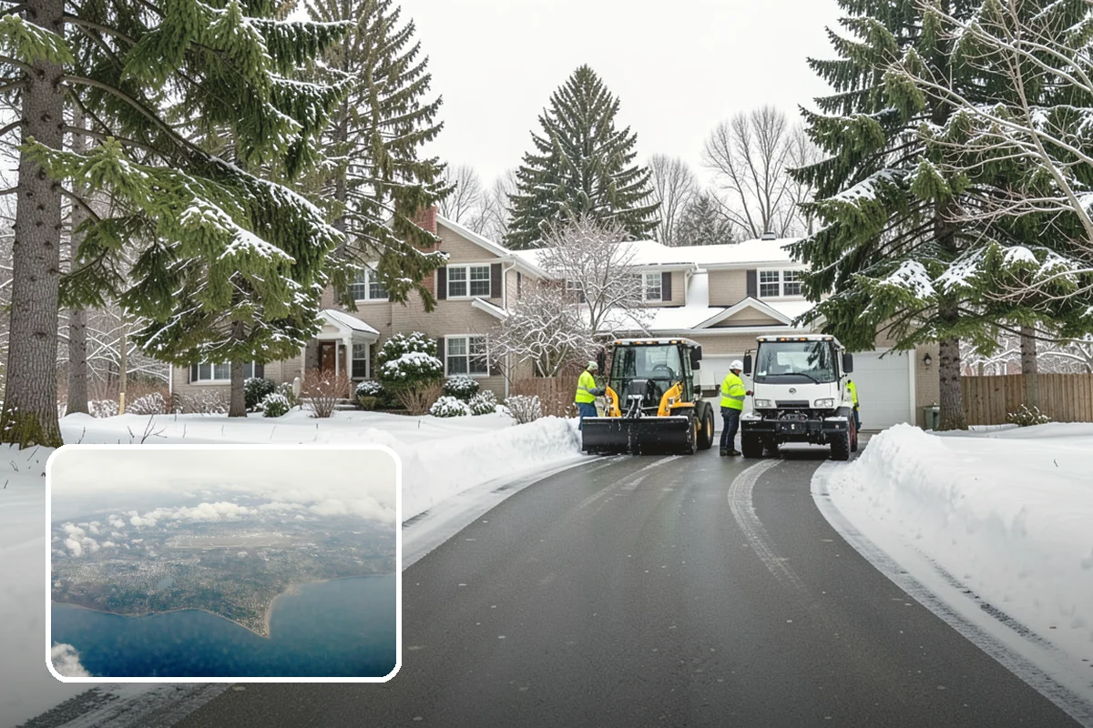 Movie Theater Snow Removal in Burien, King County, WA - Lot cleared and salted before evening showtimes