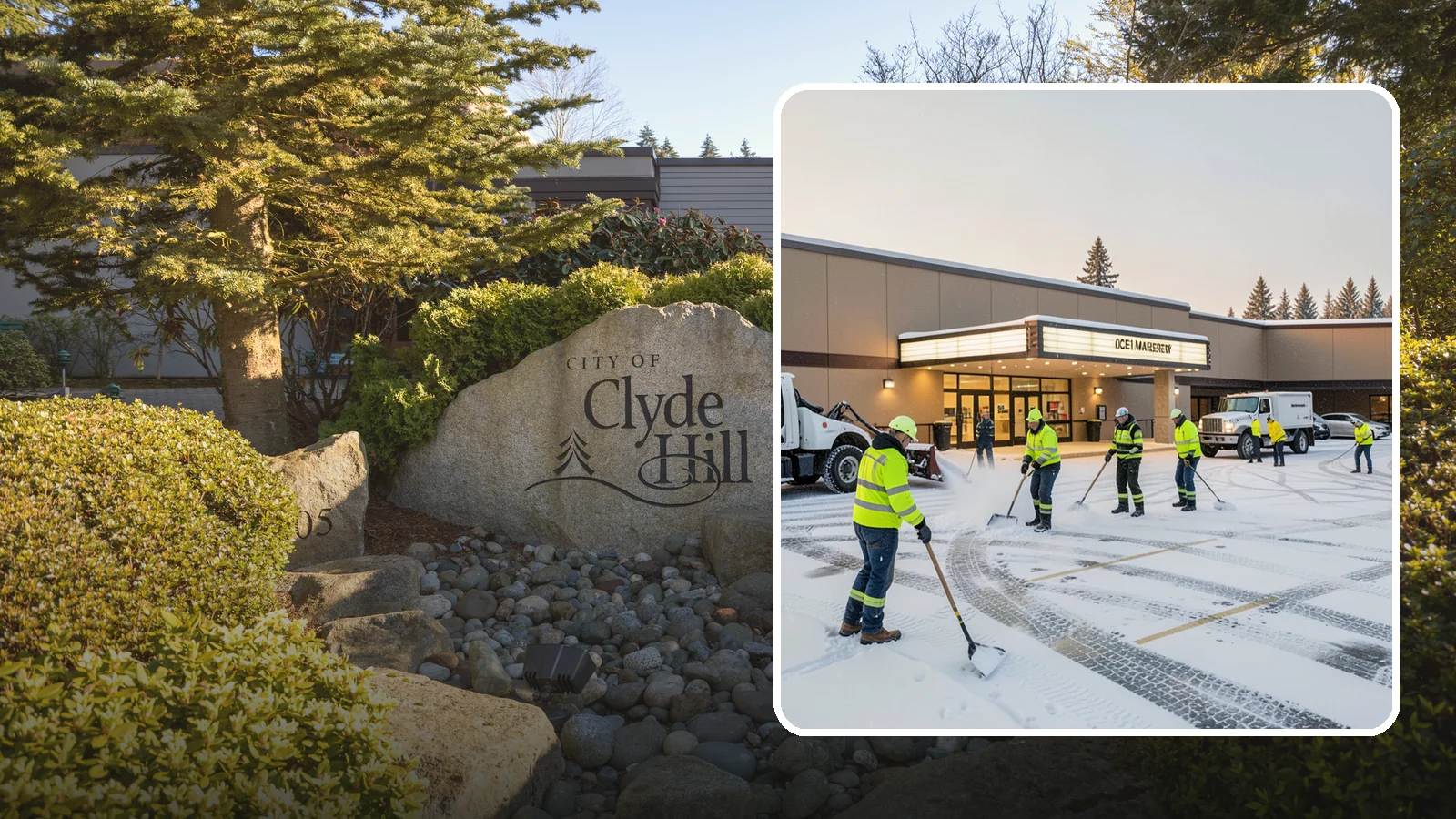 Movie Theater Snow Removal in Clyde Hill, King County, WA - A snowy Friday night should not empty your auditoriums, so we keep the lot, box-office walk, and entrance dry and safe for...