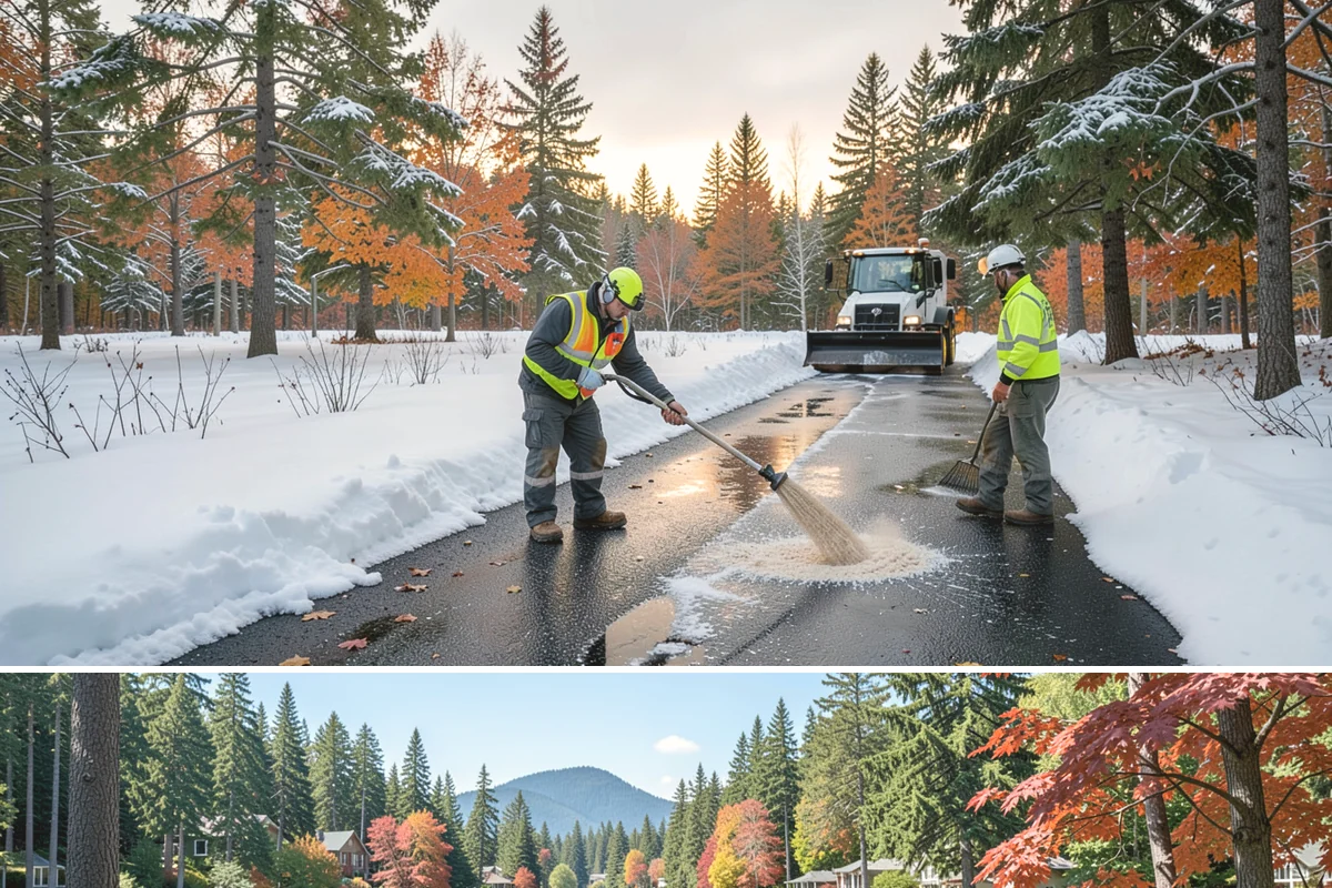 Movie Theater Snow Removal in Covington, King County, WA - Expect the heaviest need on December through February weekends, when cold evenings follow damp Puget Sound days.